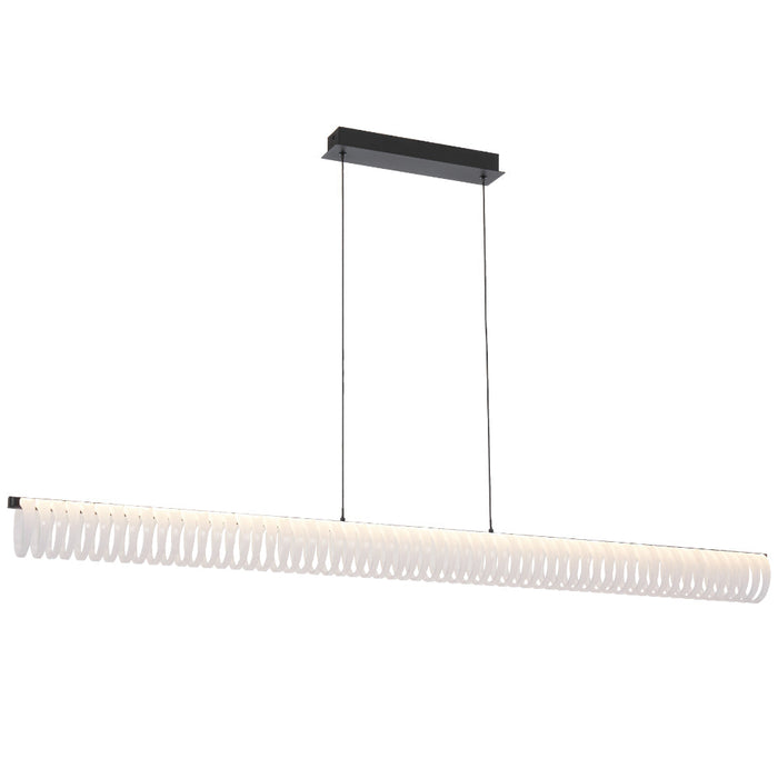 Romay LED Island Pendant 38W Tri Colour Black & Opal - ROMAY PE150-BKOP