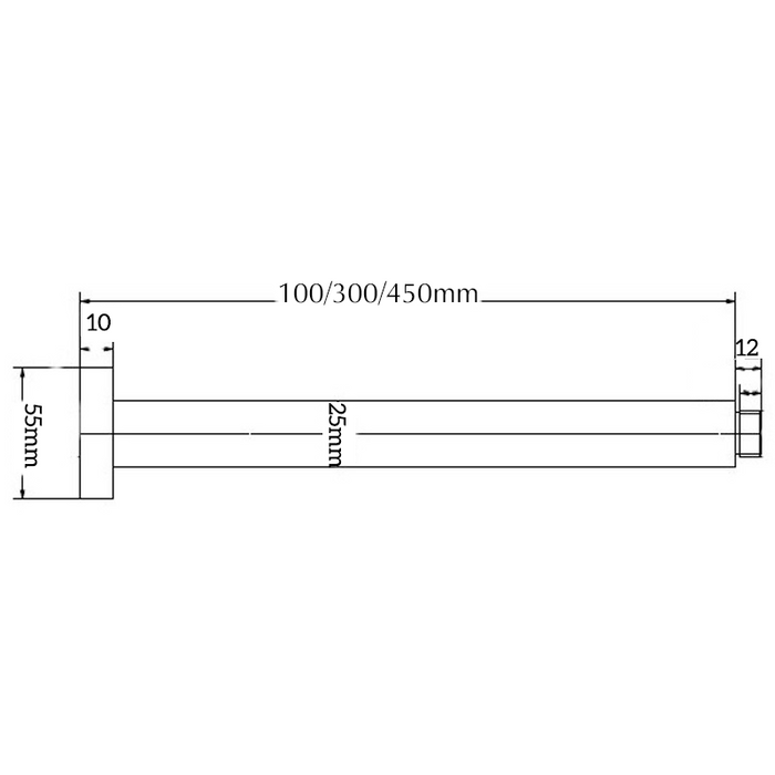 Mica 100mm Ceiling Arm French Gold - RP-100-R-FG