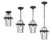 Buy Outdoor Pendant Lights Australia Rye 27 3 Light Pendant Black & Clear - RYE PE27-BK