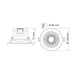 Buy Recessed LED Downlights Australia Coolum Recessed LED Downlight 9W White Aluminium 3 CCT - S9168TC/WH