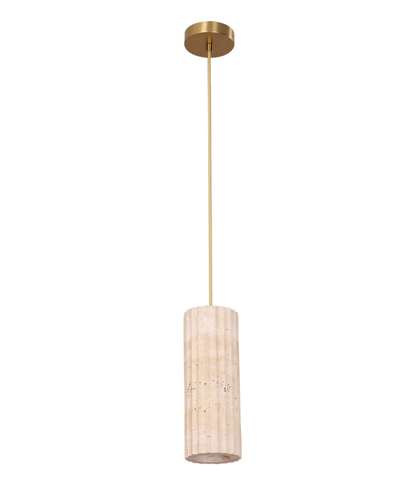 Sagitta Oblong Pendant Light Beige & Brass - SAGITTA1