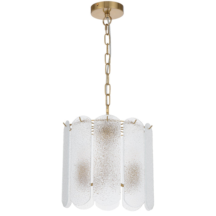 Samona 3 Light Pendant Antique Gold & Clear - SAMONA PE03-AGCL