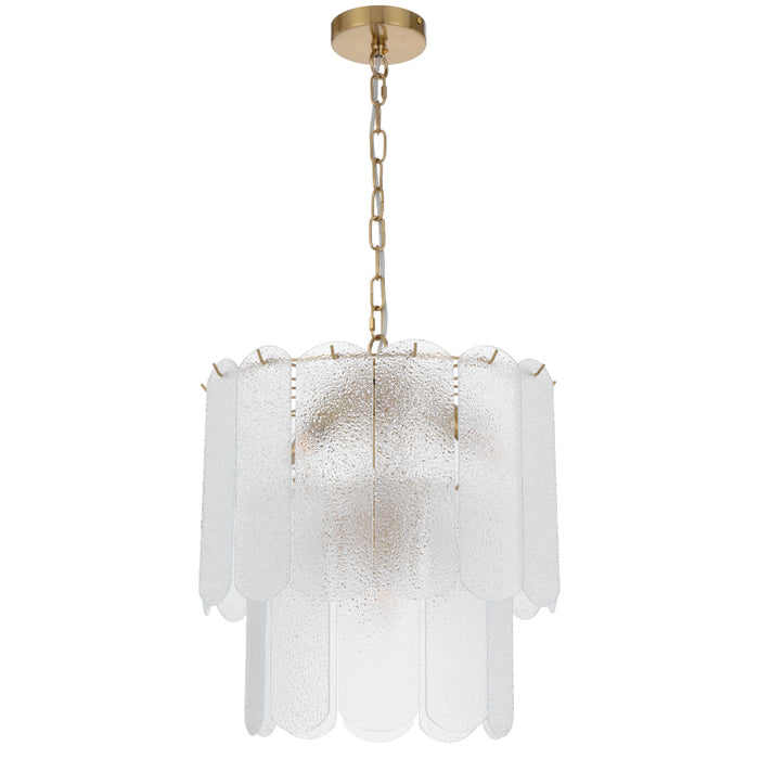 Samona 8 Light Pendant Antique Gold & Clear - SAMONA PE08-AGCL