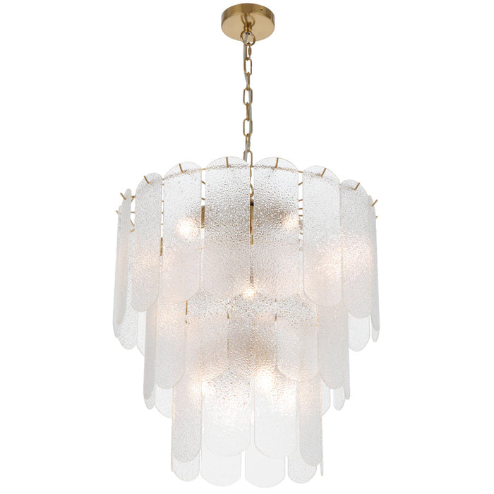 Samona 14 Light Pendant Antique Gold & Clear - SAMONA PE14-AGCL