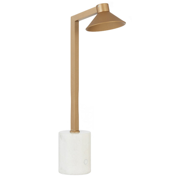 Satrom LED Table Lamp 6W 3000K Antique Brass & White - SATROM TL-ABWH