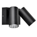 Buy Exterior Wall Lights Australia SEC Exterior Wall 2 Spot Lights Black Aluminium 3CCT - SEC09