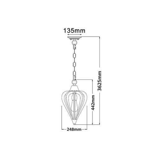 Buy Pendant Lights Australia SENORITA Tuscan Coffee Cherry Wood 1 Light Pendant Small - SENORITA1
