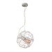 Buy Pendant Lights Australia SENTINEL Modern Round Cage 1 Light Pendant White - SENTINEL2
