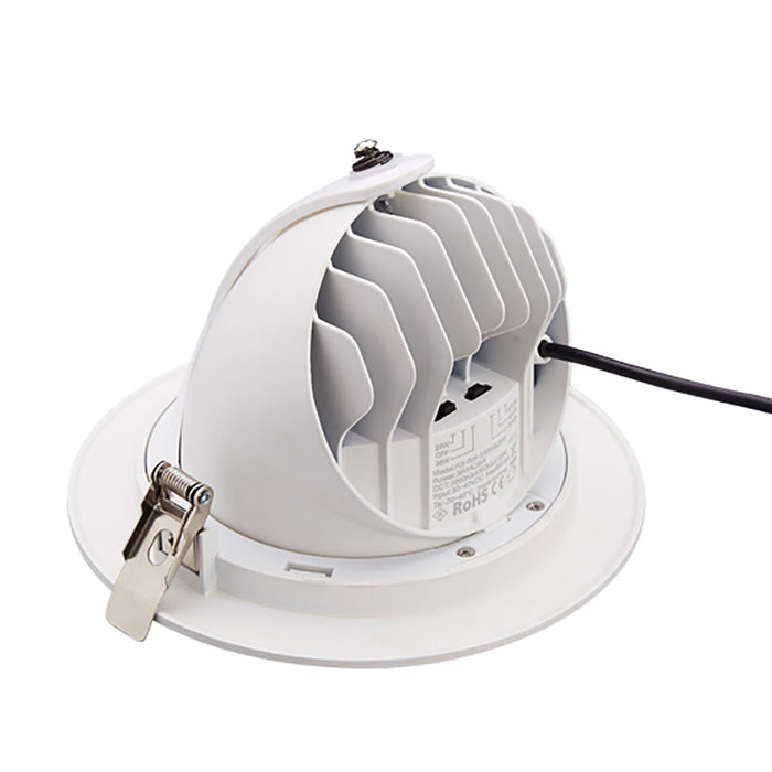 Buy Recessed Downlights Australia SHOPTRI01 LED Dual Power & Tri-CCT Gimbal White Recessed Shop Lighter / Downlight - SHOPTRI01