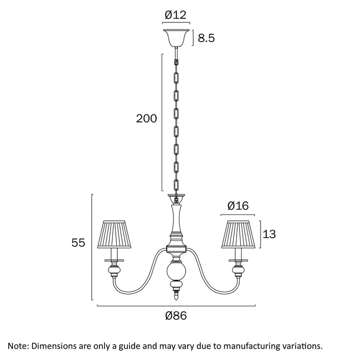 Siedel 8 Light Pendant W/Shade Copper - SIEDEL PE08SH-CP