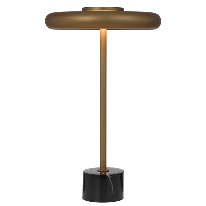 Sisby LED Table Lamp 14W 3000K Antique Brass & Black Marble- SISBY TL-ABBKM