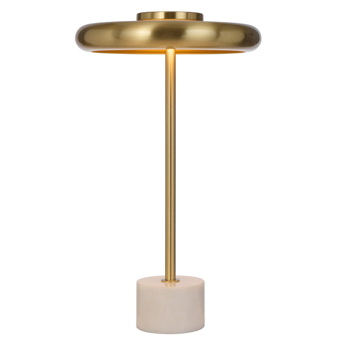 Sisby LED Table Lamp 14W 3000K Brass Matt & White Marble - SISBY TL-BMWHM