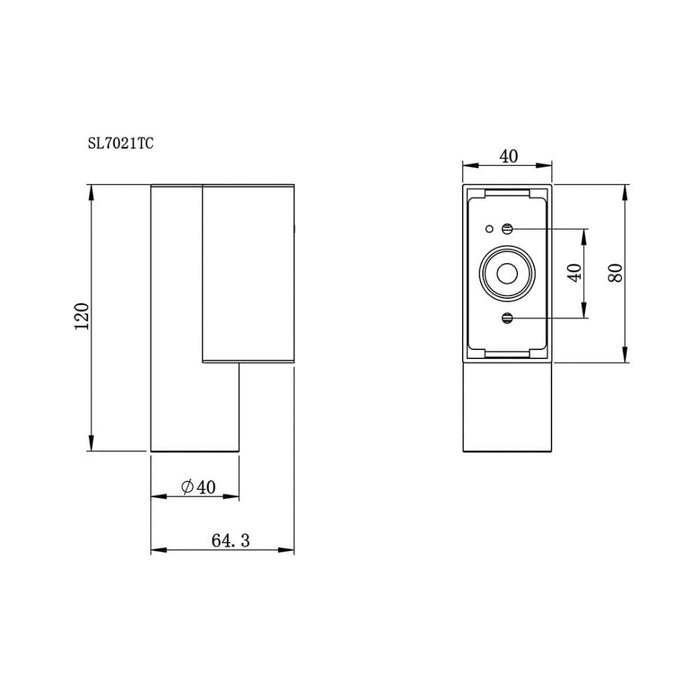Buy Exterior Wall Lights Australia NEW BRONTE Exterior Wall Light Stainless Steel 3CCT - SL7021TC/AST
