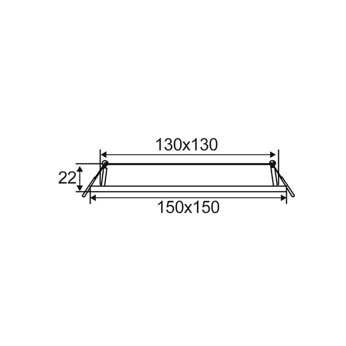 Buy Recessed Downlights Australia LED Dimmable Ultra Slim Square Recessed Downlight Tri-CCT 9W - SLICKTRI1S