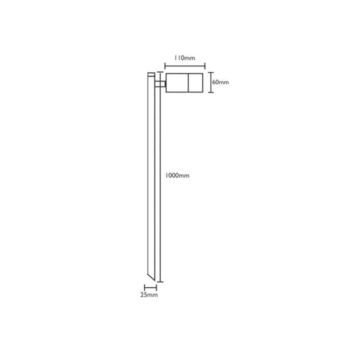 Buy Pathway Lights Australia MR16 12V Exterior Spike Light Single Black IP65 - SPM1ALBL