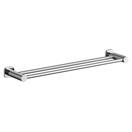 Finesa 600mm SQ Double Towel Rail Chrome - SQ6831