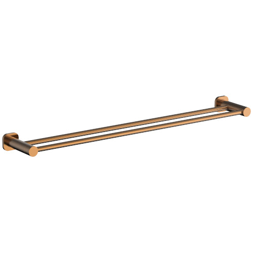 Finesa 800mm SQ Double Towel Rail Rosa - SQ6832RO