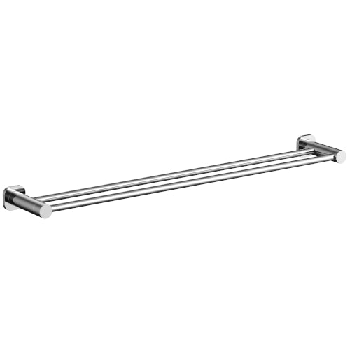 Finesa 800mm SQ Double Towel Rail Modern Brass - SQ6832BB