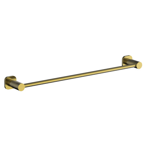 Finesa 600mm SQ Single Towel Rail Modern Brass - SQ6833BB