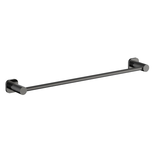 Finesa 600mm SQ Single Towel Rail Gun Metal - SQ6833GM