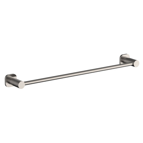 Finesa 600mm SQ Single Towel Rail Brushed Nickel - SQ6833NP