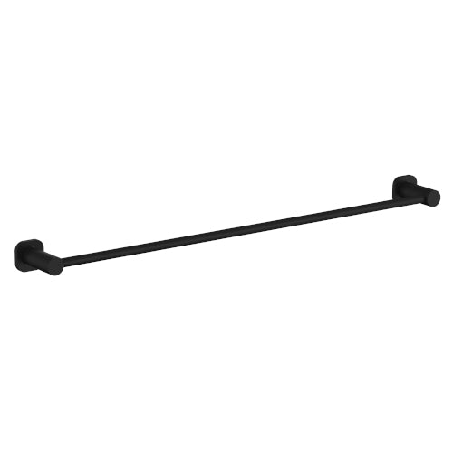 Finesa 800mm SQ Single Towel Rail Matte Black - SQ6834BL
