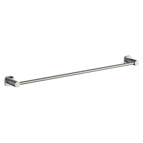 Finesa 800mm SQ Single Towel Rail Brushed Nickel - SQ6834NP