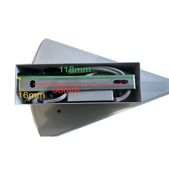 Surat Triangular Wall Light White Aluminium 2CCT - SURAT