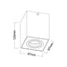 Buy Surface Mounted Downlights Australia SURFACE GU10 Square Surface Mounted Gimbal Downlight Black - SURFACE25