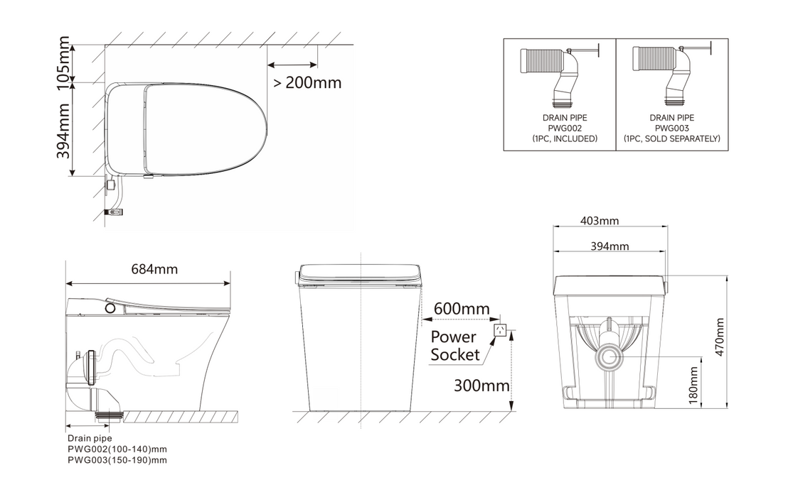 Lafeme Neovanta Smart Toilet - ST25-L
