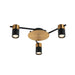 Buy Spotlights Australia TACHE Spot 3 lights Black & Antique Brass Aluminium - TACHE4