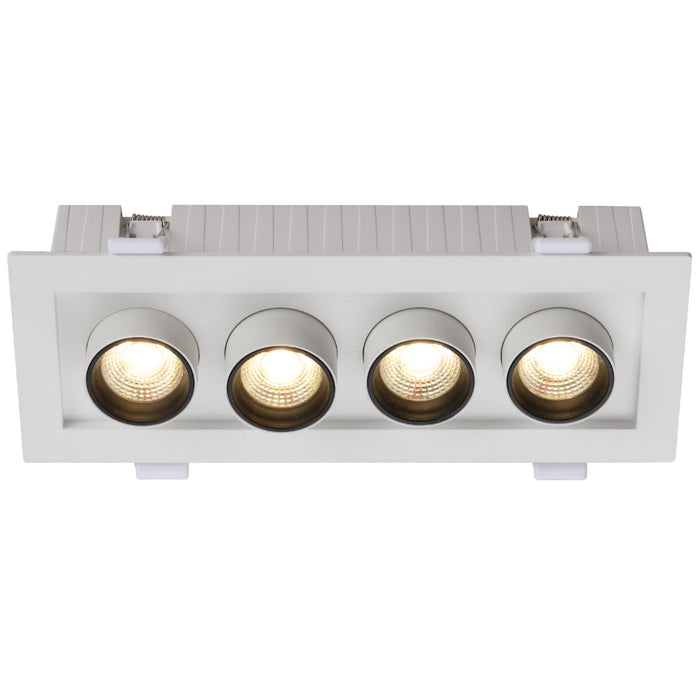 Tilda 4 Light LED Downlight 20W TRI Colour White - TILDA DL4-WH