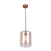 Buy Pendant Lights Australia TONO Copper Internal Mesh With Clear Glass 1 Light Pendant - TONO2
