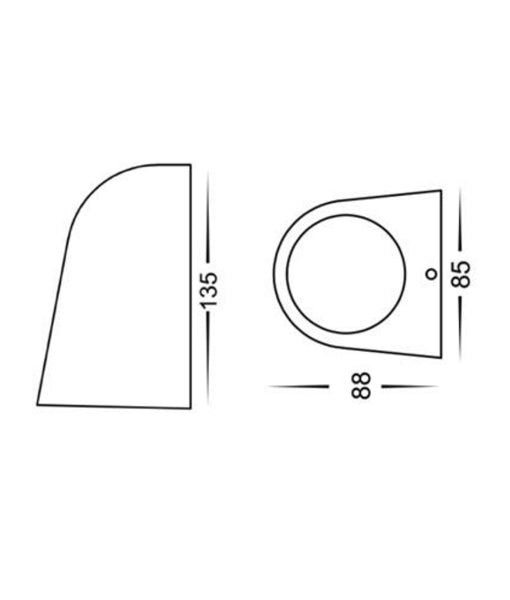 Torque Solid Brass Surface Mounted Cone Wall Light 240V GU10 Aged Brass - TORQUE9