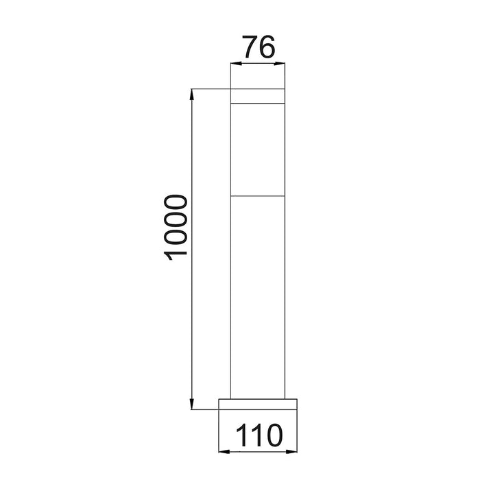 Buy Bollard Lights Australia Torre Bollard Light Long 304 Stainless Steel IP44 - TORRE6