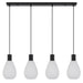 Buy Island Pendant Lights Australia Tresor 4 Light Island Pendant Black - TRESOR PE4-BKOM