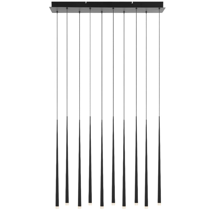 Trina LED 10 Light Pendant 22W 300K Black - TRINA PE10B-BK