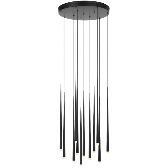 Trina LED 12 Light Pendant 26W 300K Black - TRINA PE12-BK