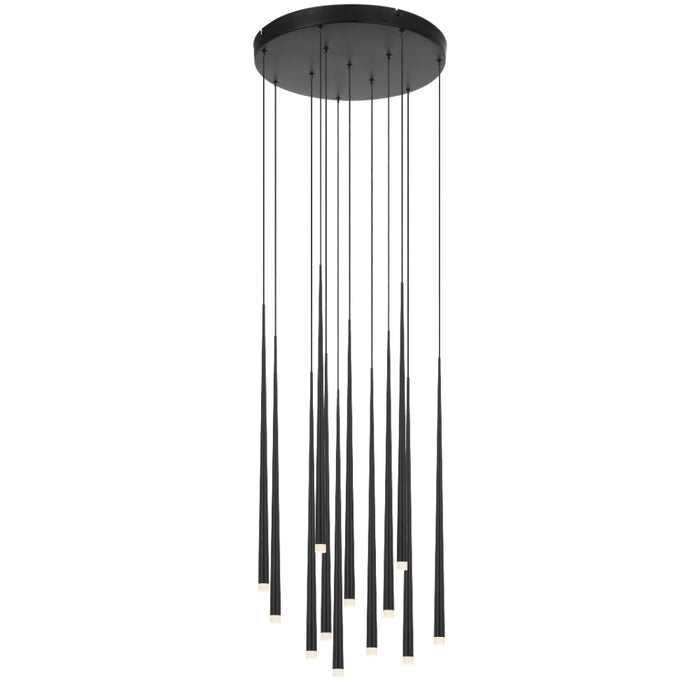 Trina LED 12 Light Pendant 26W 300K Black - TRINA PE12-BK