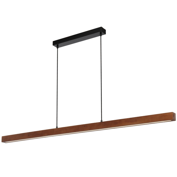 TRUSO LED Pendant Black / Walnut Iron / Wood 3CCT - TRUSO PE150-BKWL