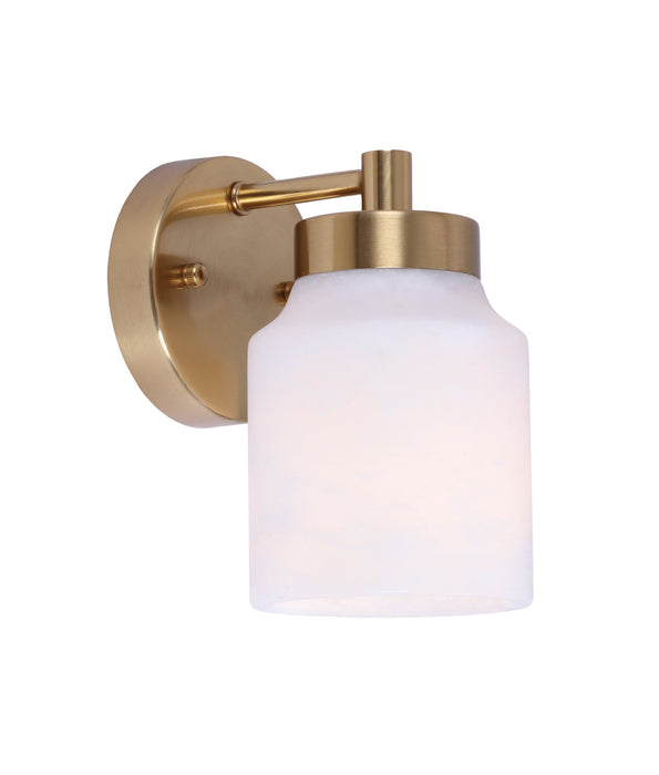 Tufo Interior Jar Wall Light White & Brass - TUFO-W1