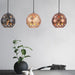 Buy Pendant Lights Australia TUILE Interior Embossed Tiled Iron 1 Light Pendant Small Black - TUILE1
