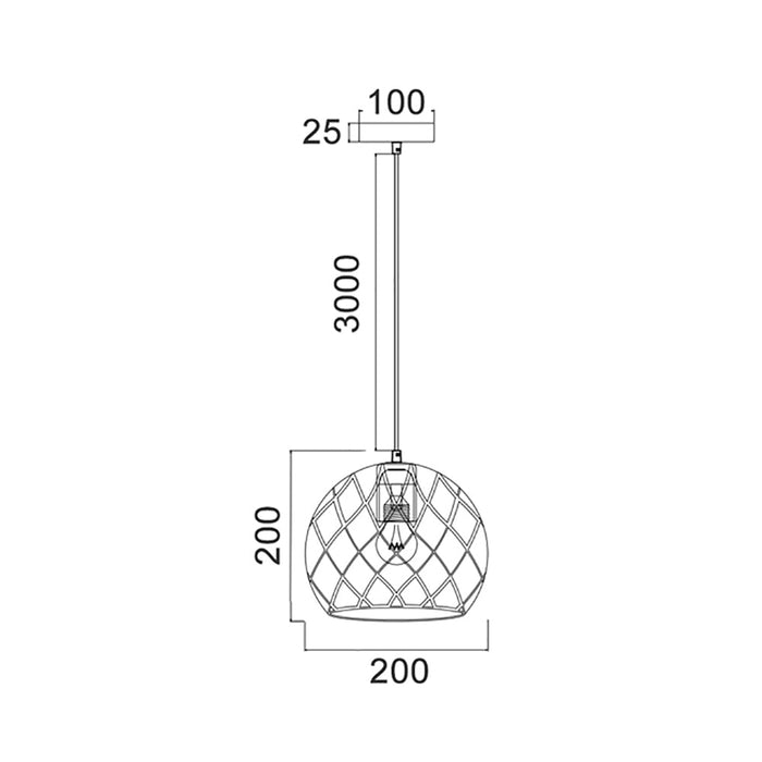 Buy Pendant Lights Australia TUILE Interior Embossed Tiled Iron 1 Light Pendant Small Coffee - TUILE3