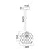 Buy Pendant Lights Australia TUILE Interior Embossed Tiled Iron 1 Light Pendant Large Coffee - TUILE6