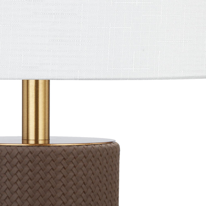 Valda Table Lamp Brown, Antique Gold & Ivory - VALDA TL-BRWIV
