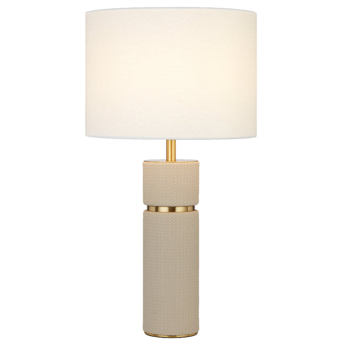 Valda Table Lamp Taupe, Antique Gold & Ivory - VALDA TL-TPIV