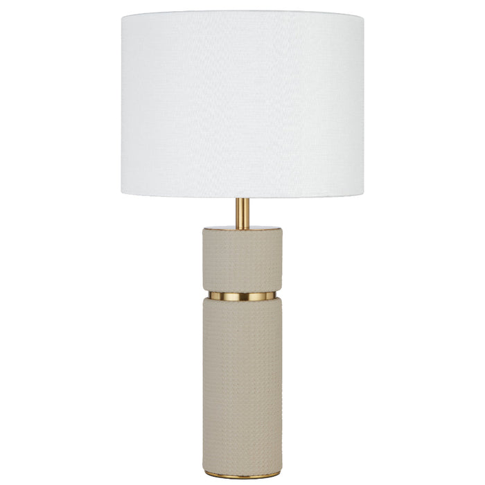 Valda Table Lamp Taupe, Antique Gold & Ivory - VALDA TL-TPIV