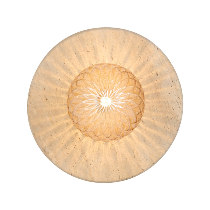 Varon Wall Light Travertine & Amber - VARON WB-BEAMT