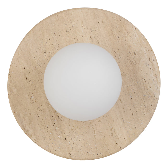 Varon Wall Light Travertine & Opal Matt - VARON WB-BEOM