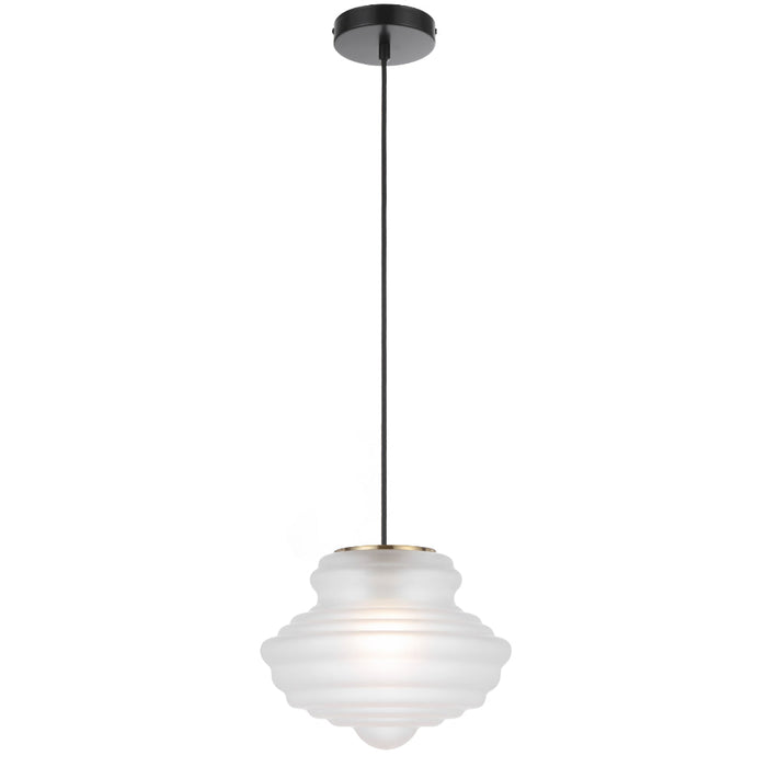Verdun 265mm Pendant Light Antique Gold & Frost - VERDUN PE26-AGFR